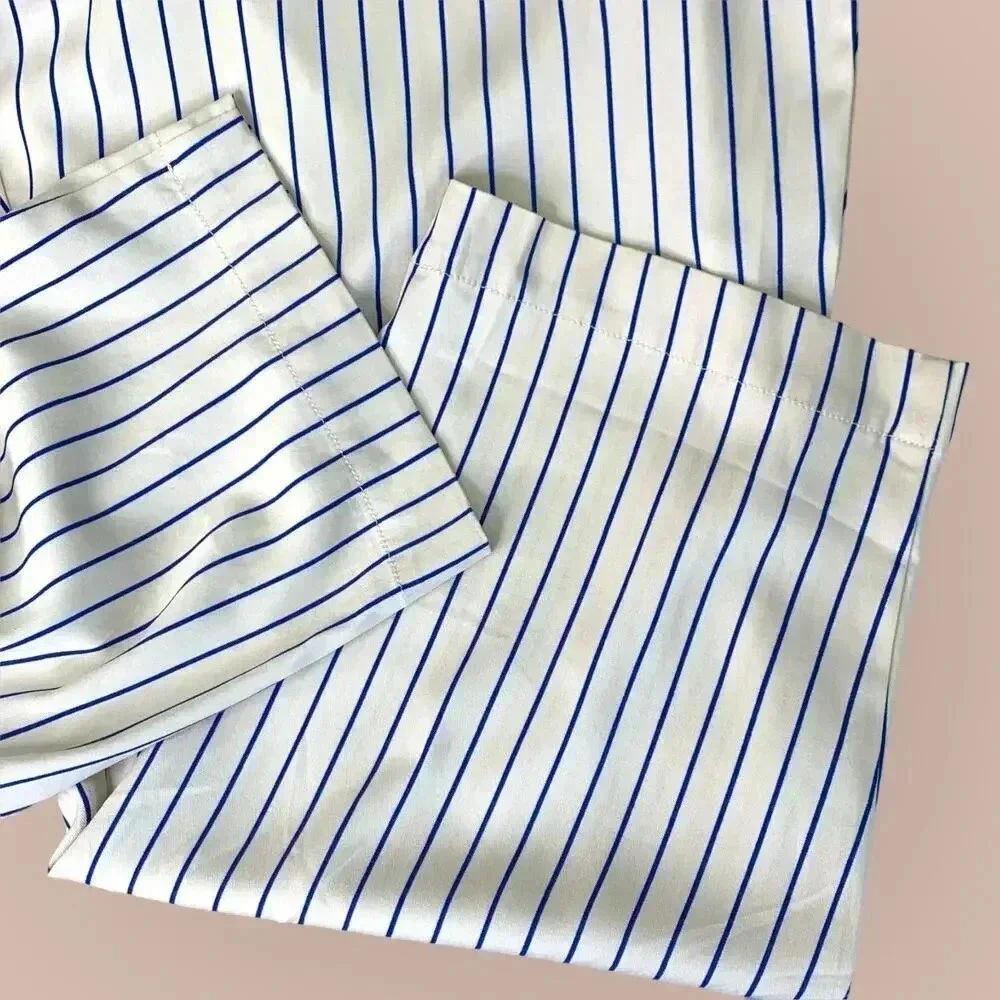 Torrid New Tapered Lightweight Lounge Pants Stretchy 2X Blue White Stripes - Picture 9 of 16